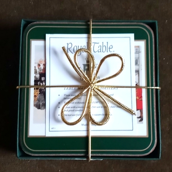 Coasters Set - Dickens Scenes 4-1/8" square - Picture 2 of 3